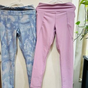 "Bundle" Two Old Navy Active PowerSoft High-Rise Go-Dry leggings for girls